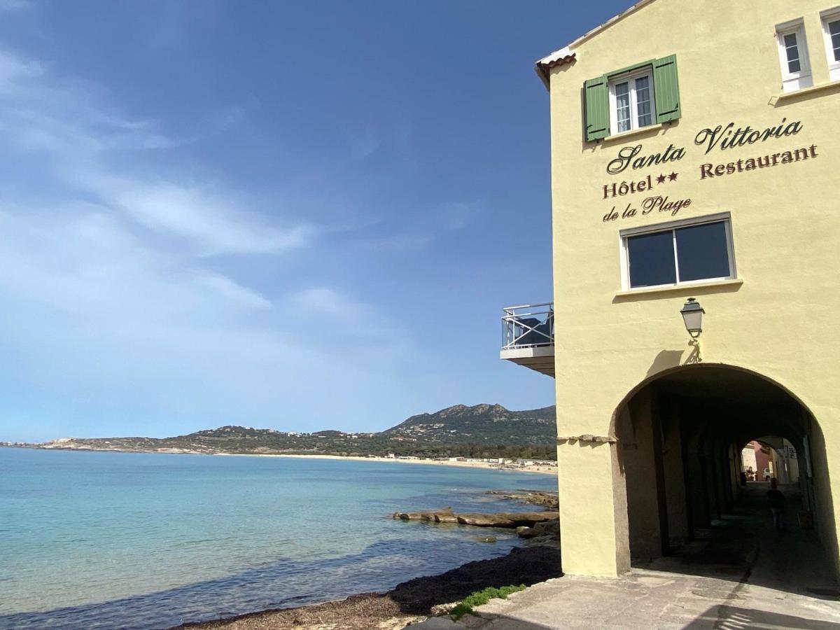 Hotel De La Plage Santa Vittoria Algajola  Exterior foto